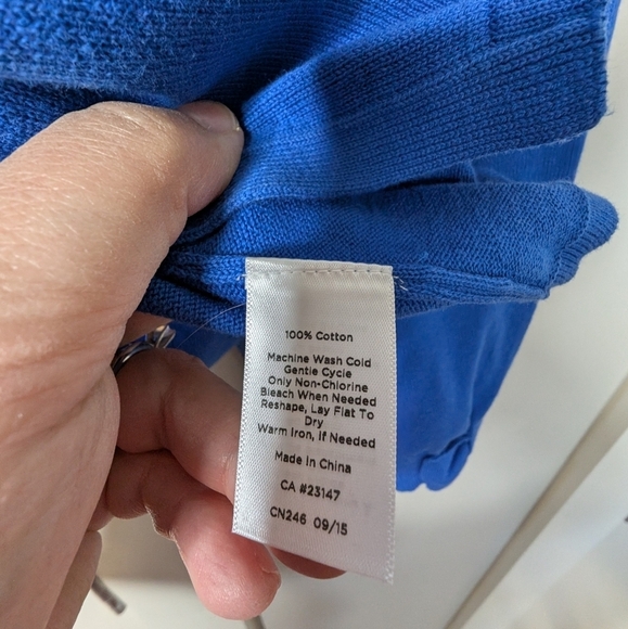 Talbots Blue Cardigan With Bow Details Sz L NWT - Picture 5 of 6